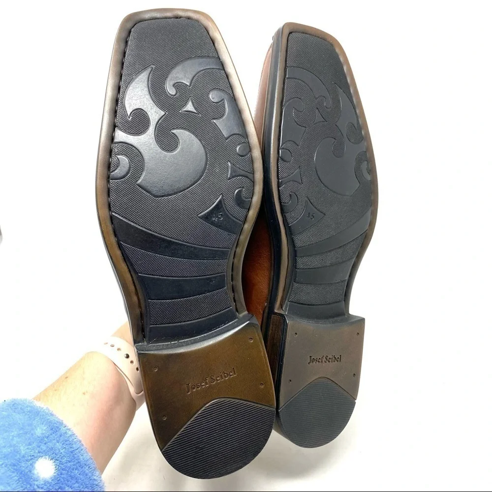 Josef Seibel Reid medium brown leather slip on Oxford